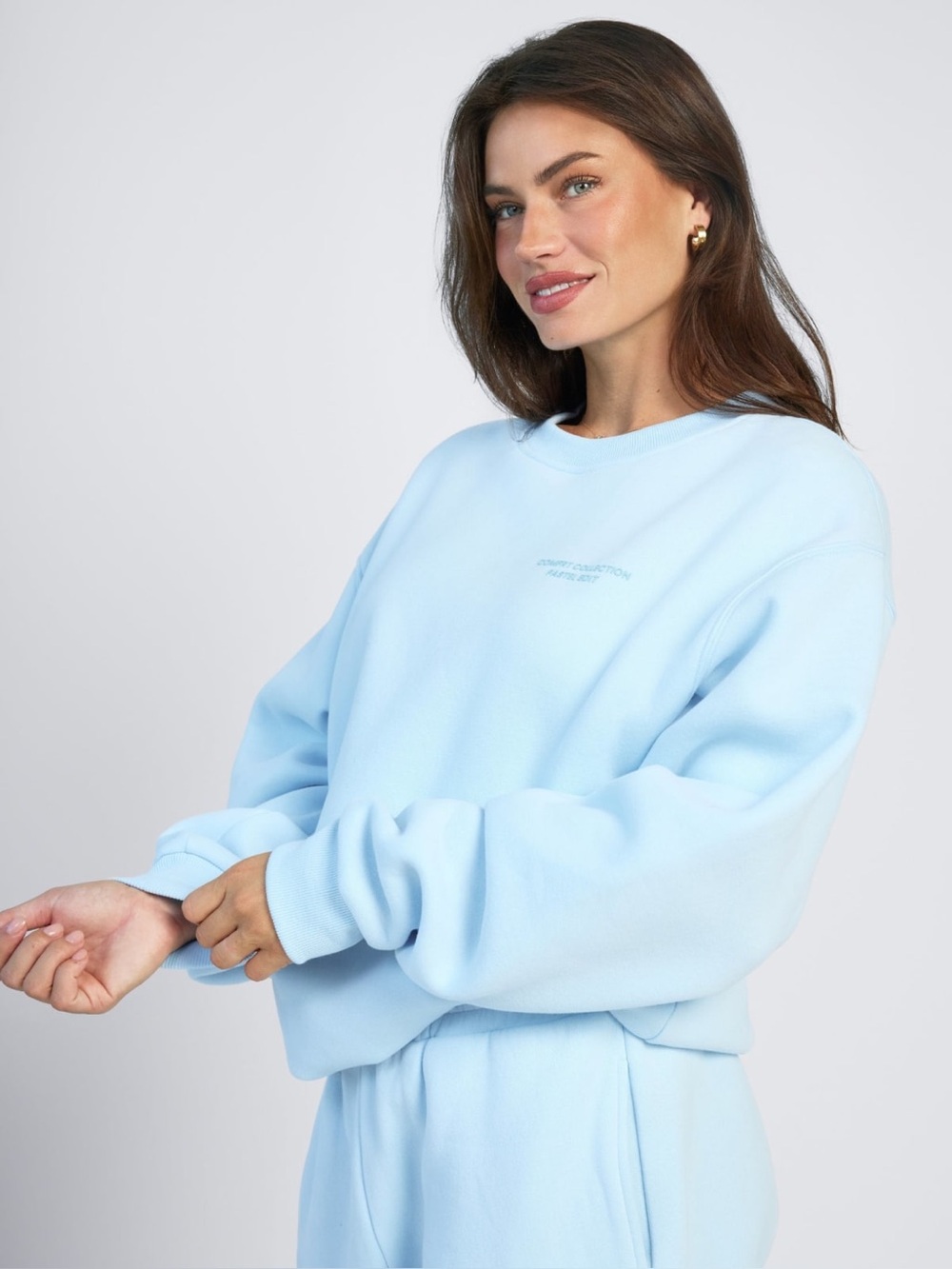 Comfrt Pastel Edit Light Blue Women's Sweatshirt Size Small